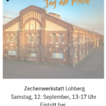 Plakat Tag der Musik mit Außenansicht der Zechenwerkstatt